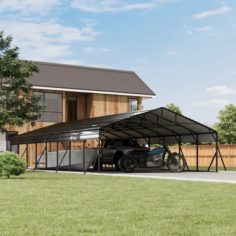 Metal Carport 40 ft heavy-duty waterproof