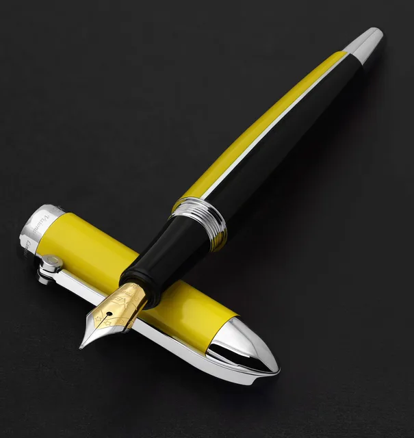 Fountain Pen yellow black 0.5 mm
