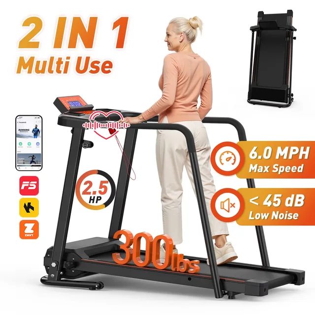 Foldable Treadmill 2 in 300 lbs