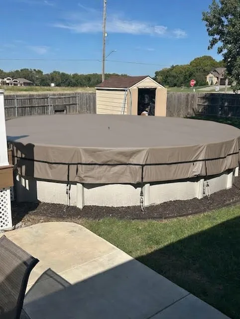 Pool Cover 33' windproof tan