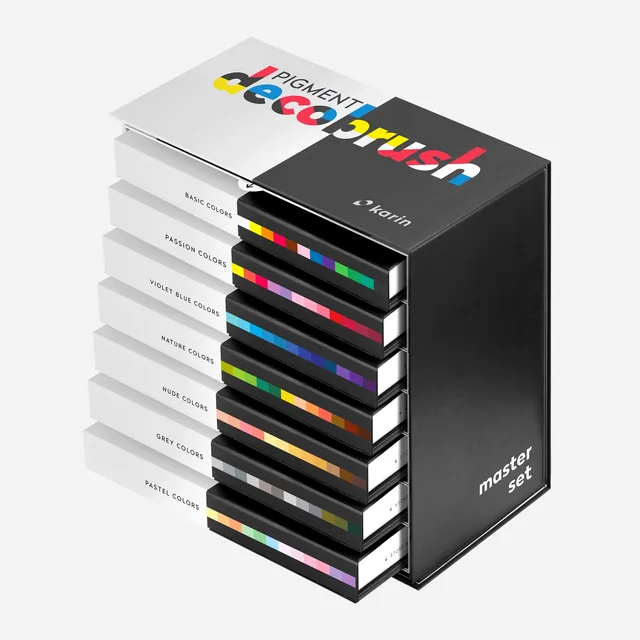 Markers white orange red