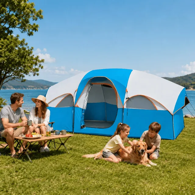 Family Camping 8 person waterproof windproof