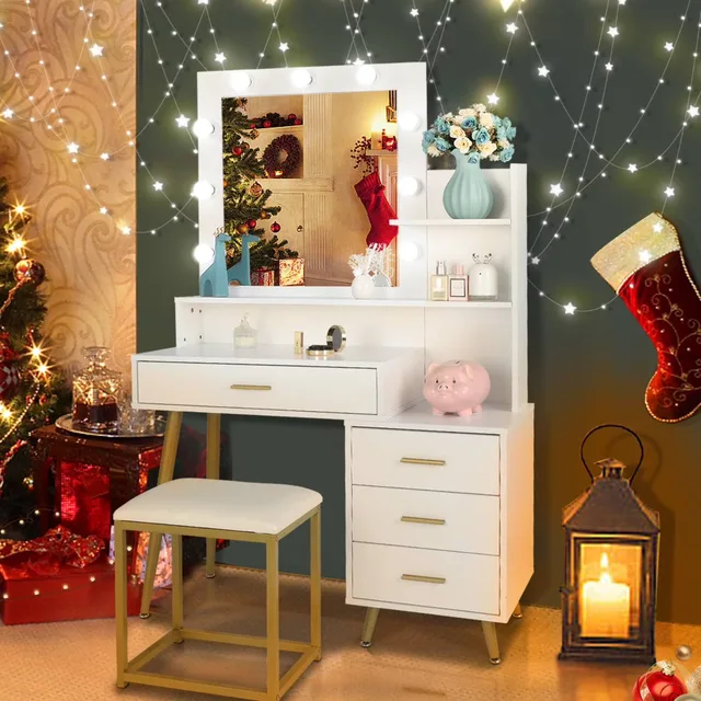 Vanity Table white 27.56" led