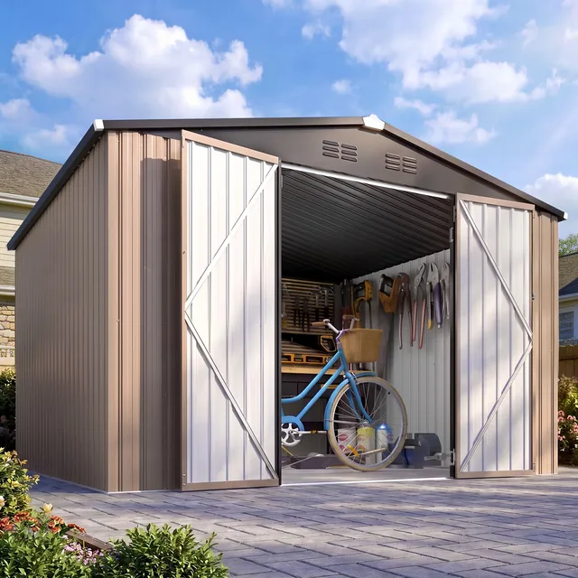 Storage Shed 10' 8' brown