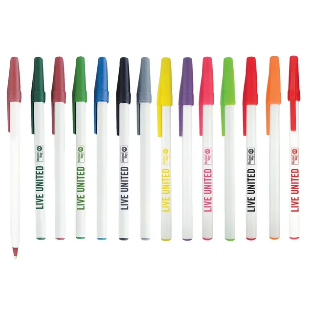 Ballpoint Pen white 5.5 inches 0.125 inches