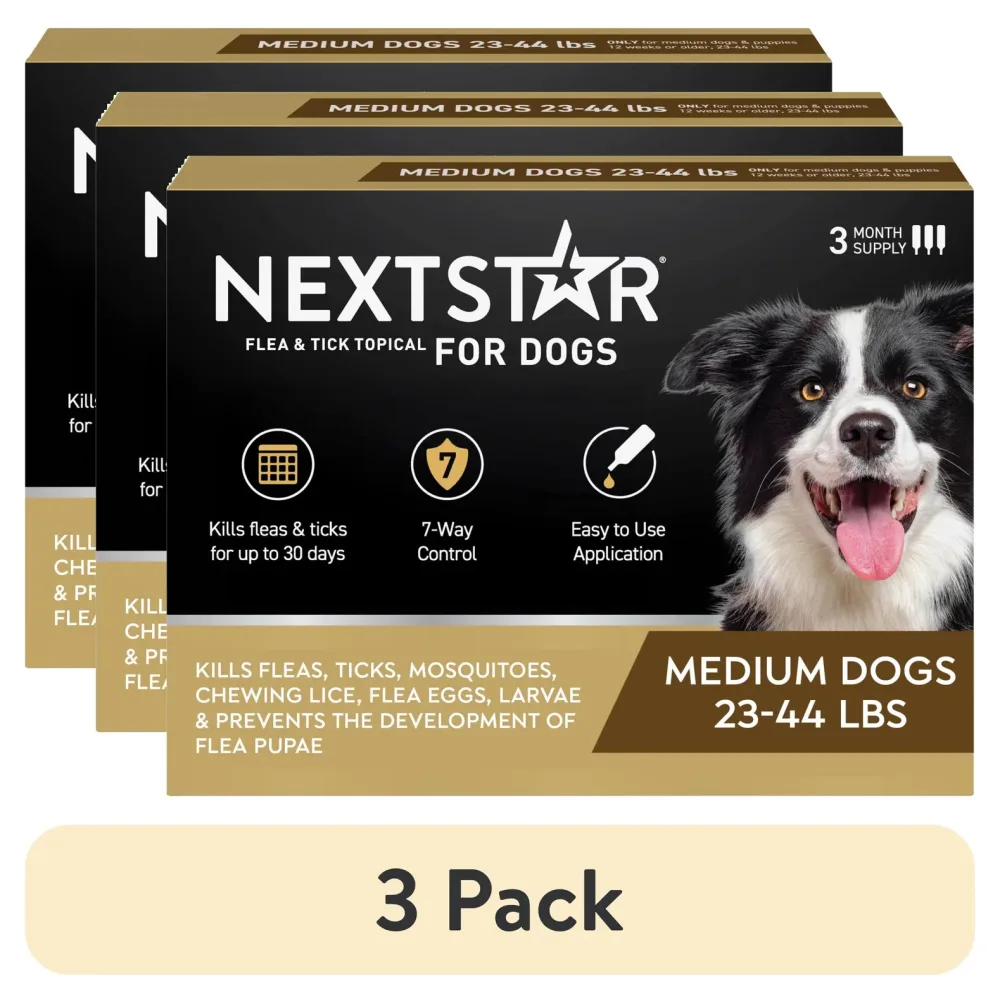 Flea Tick 3 pack 23-44 lbs waterproof