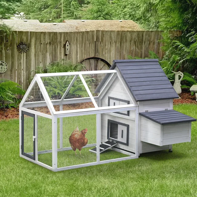 Chicken Coop 65" gray white