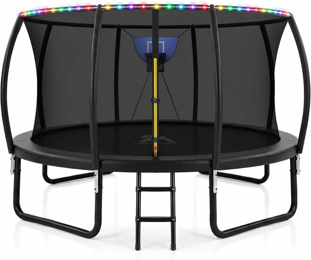 Backyard Trampoline 14ft 401 lbs led
