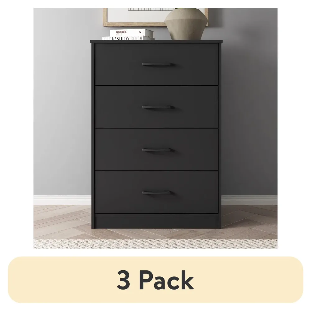 Bedroom Furniture 3 pack black 40.5 in