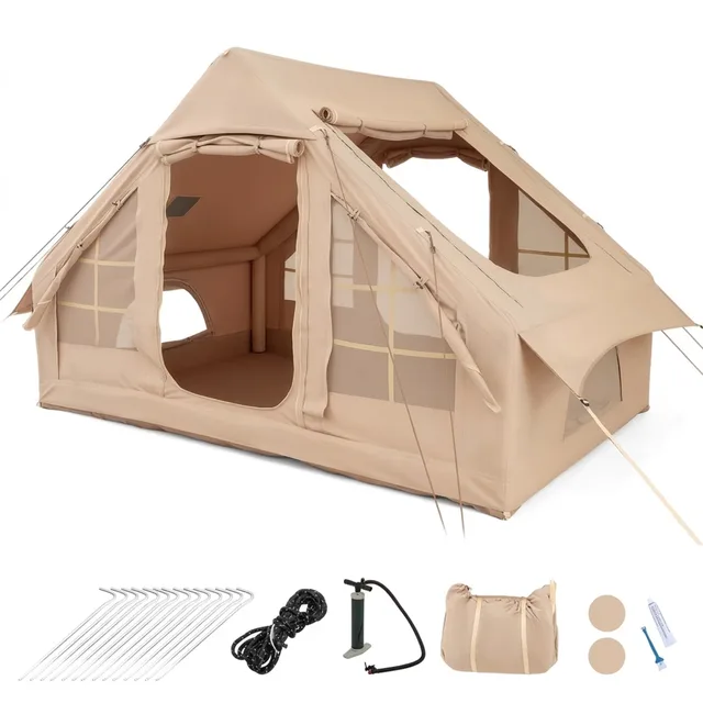 Camping Tent 4-6 people white 6.5 feet