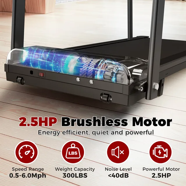 Pad Treadmill 300 lbs foldable led