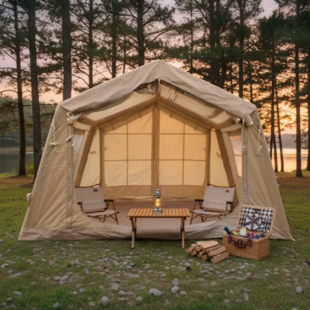 Camping Tent 4-6 person waterproof beige