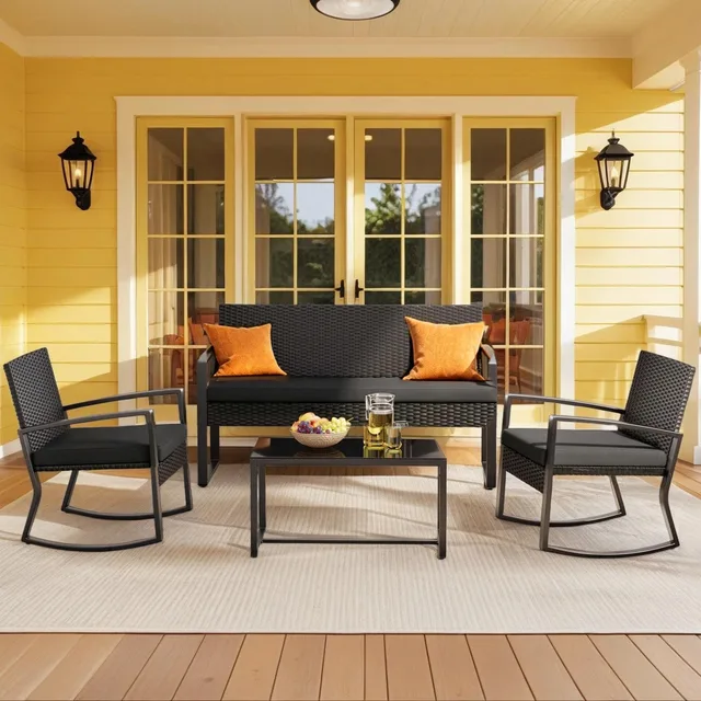 Patio Furniture gray black 23.4"