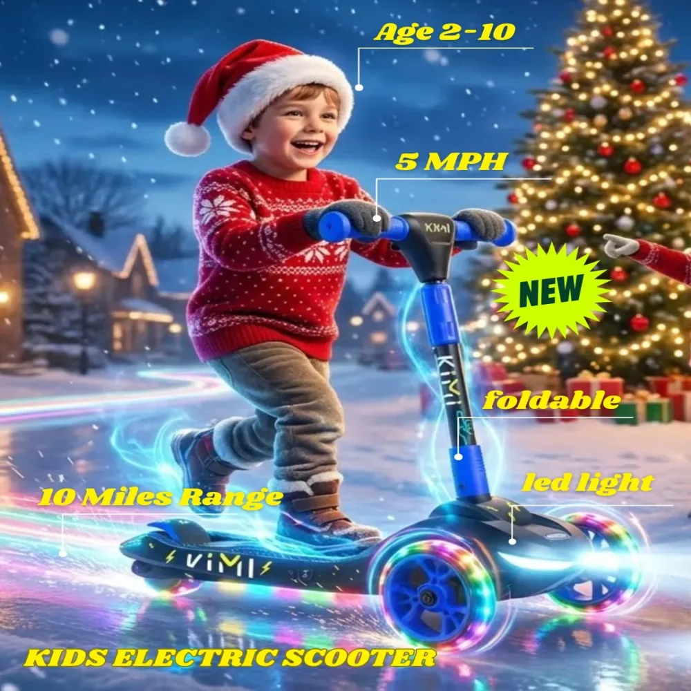 Wheel Electric foldable adjustable blue