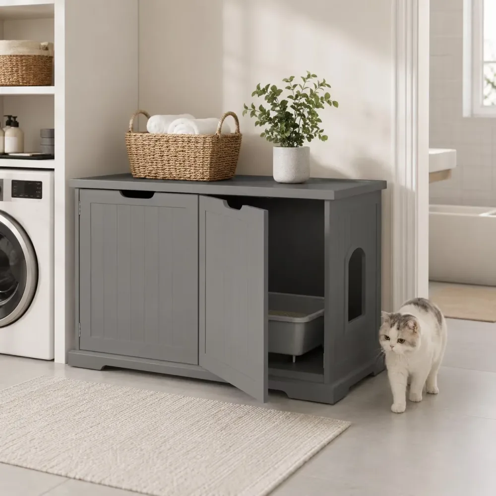 Litter Boxes adjustable gray