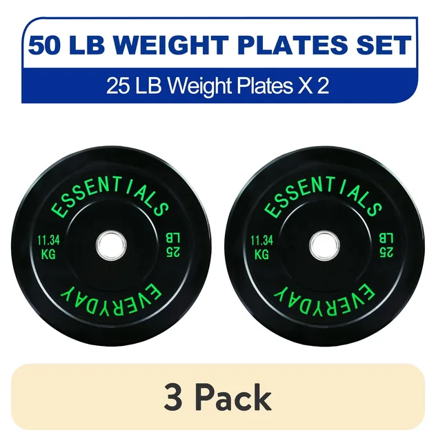 Olympic Bumper 3 pack 25 lbs black