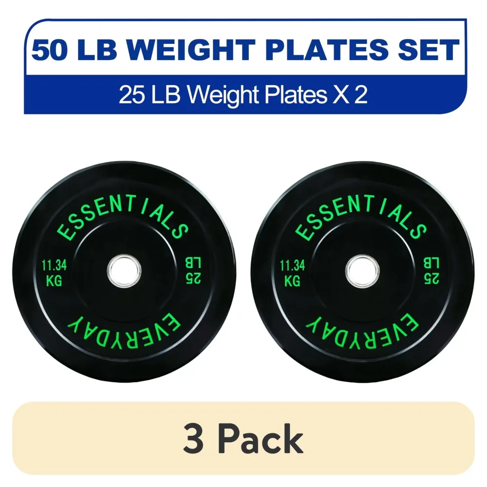 Olympic Bumper 3 pack 25 lbs black
