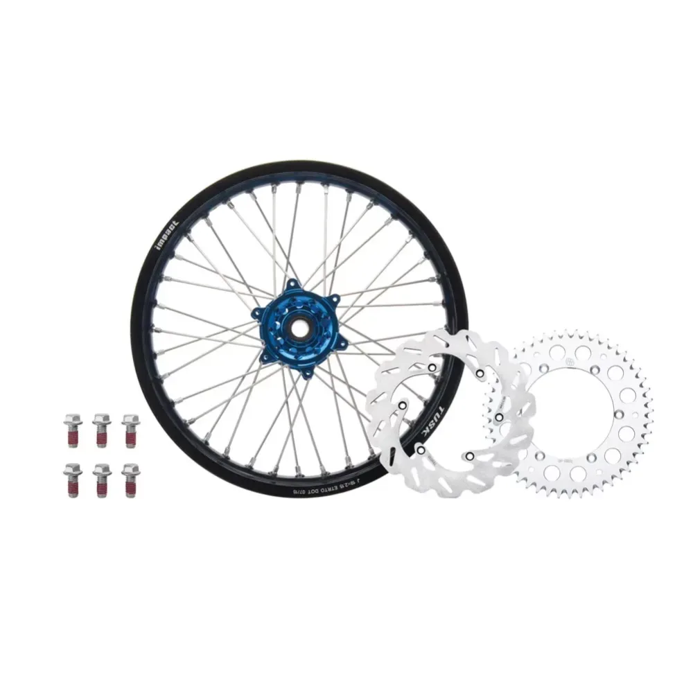 Wheel black silver blue