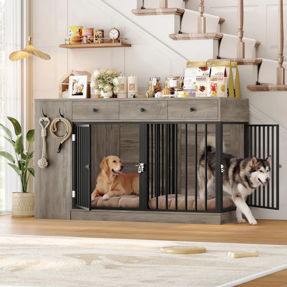 Dog Crate 59' gray 59"