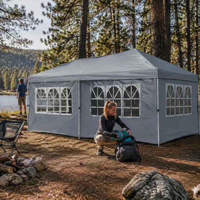 Canopy Tent 20 ft gray heavy-duty