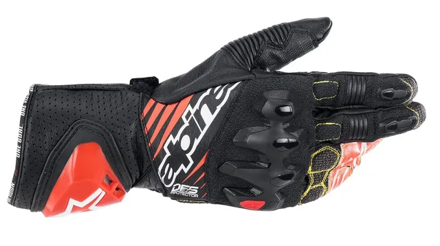 Leather Motorcycle black white red