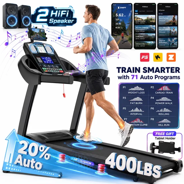 Treadmill 5.1 hp 400lbs 18"