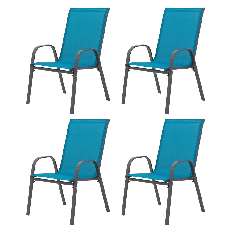 Chair grey blue 41"