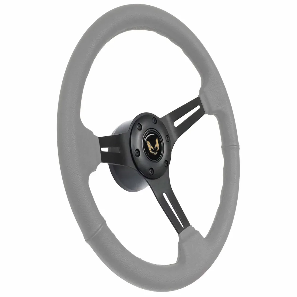 Leather Steering gray black 2.5"