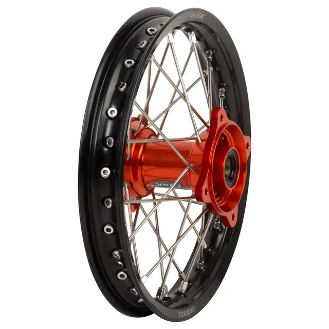 Complete Wheel black silver orange