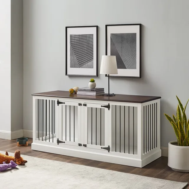Pet Crate white brown 30"