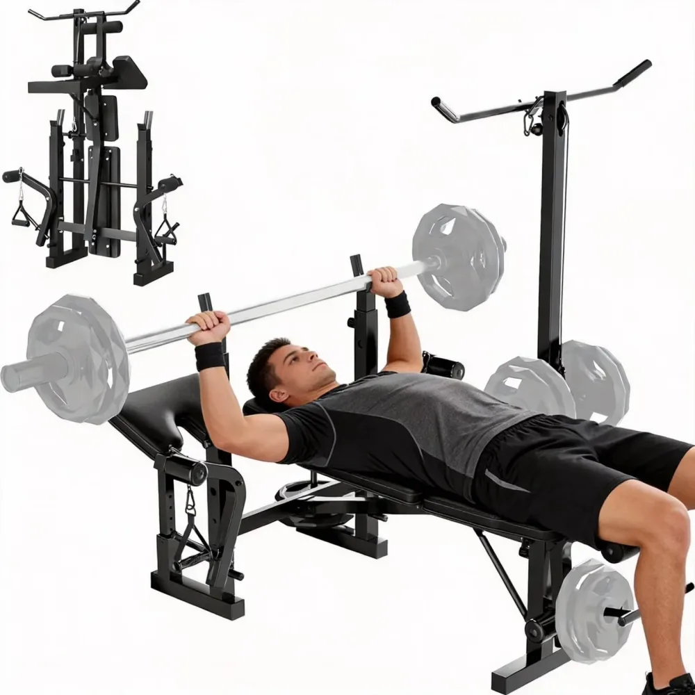 Weight Bench 71.5" black 54.3 inches