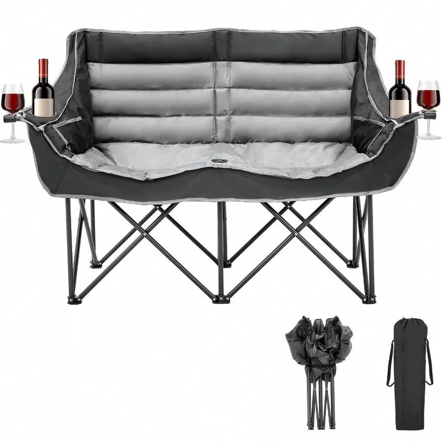 Camping Chair 2 person folding 500 lbs