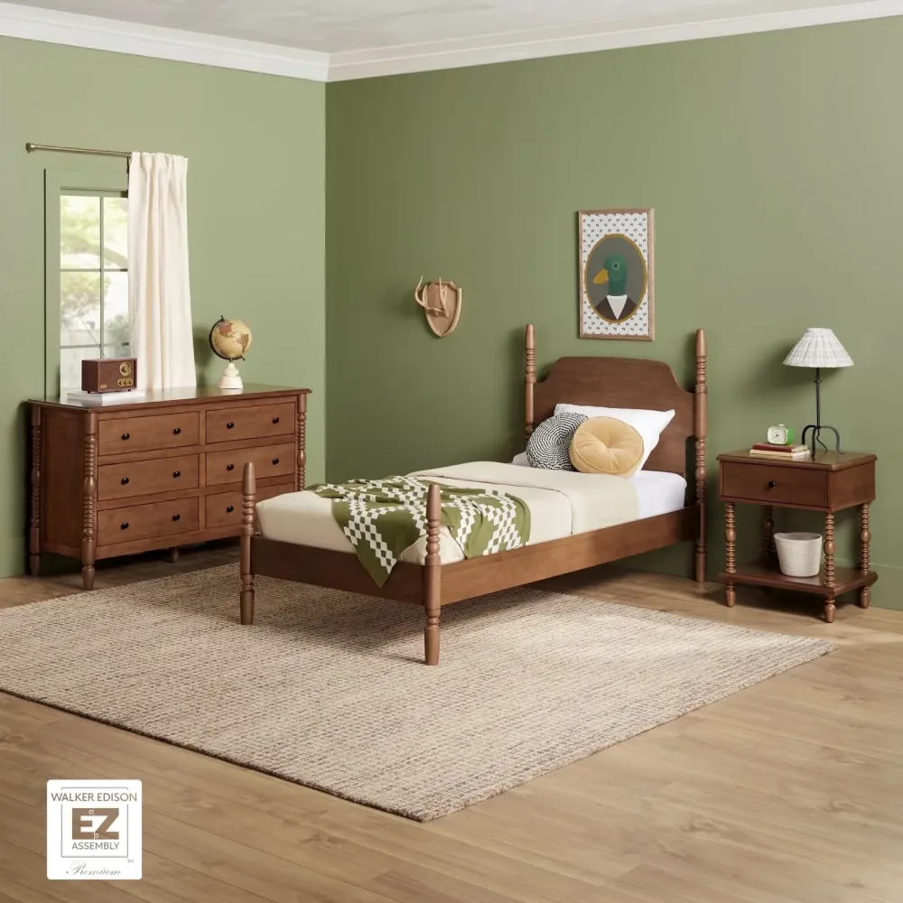 Bedroom white brown