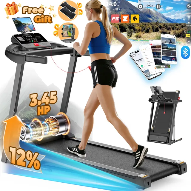 Treadmill 3.45hp 340 lbs portable