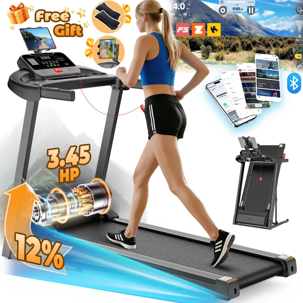 Treadmill 3.45hp 340 lbs portable