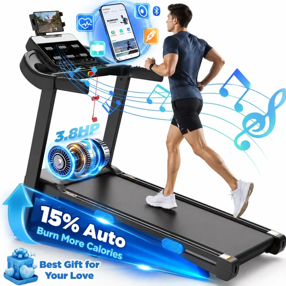 Foldable Treadmill 3.8 hp 300 lb