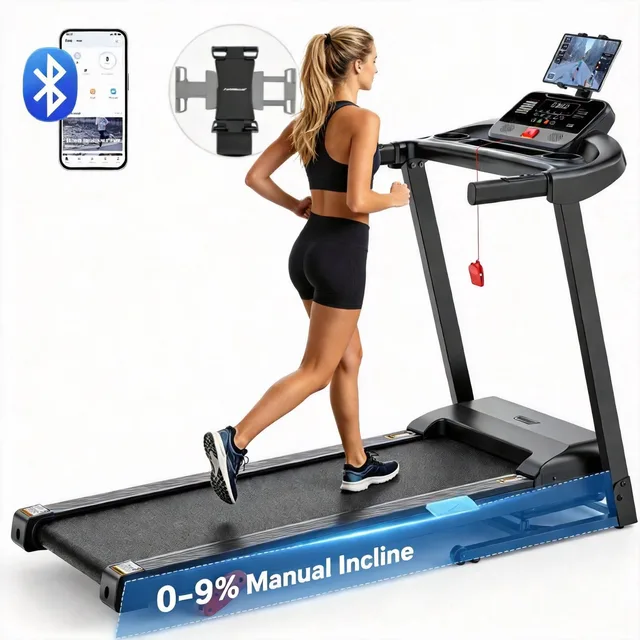 Incline Treadmill 3.5 hp 300 lbs portable