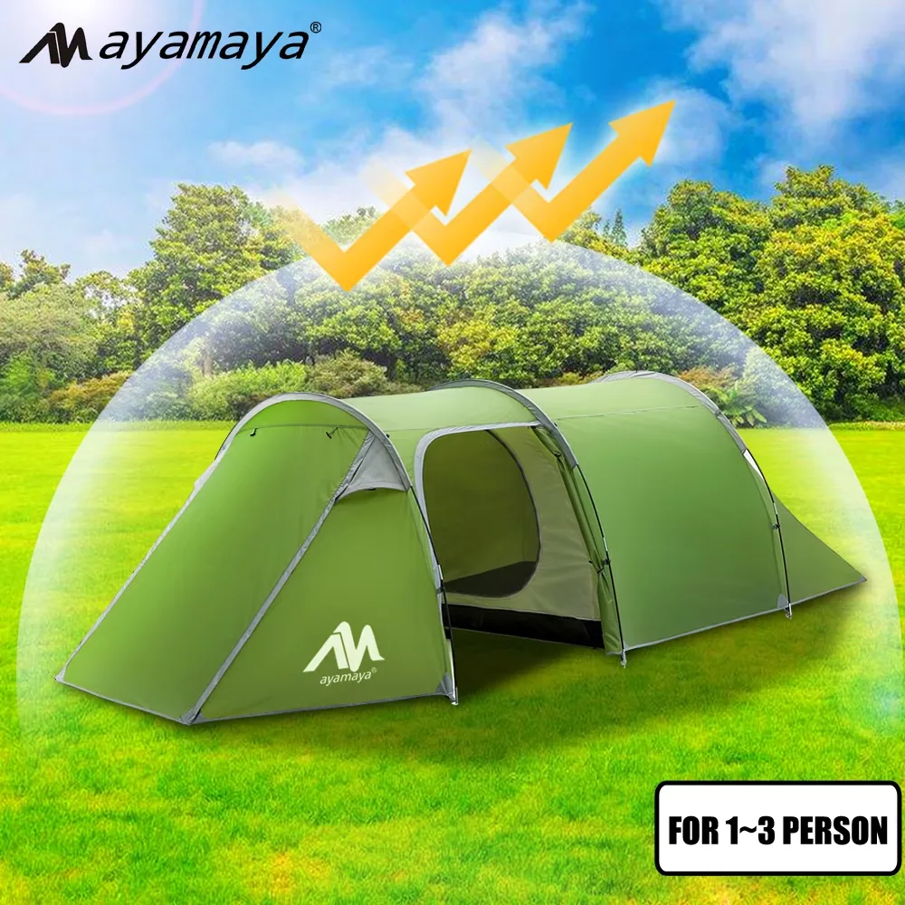 Tent 3 person waterproof green
