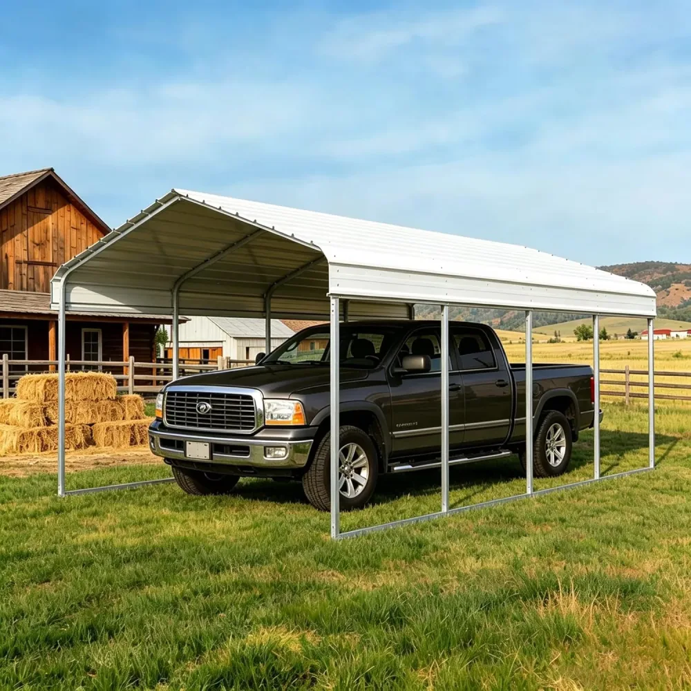 Steel Carport 86 ft portable heavy-duty