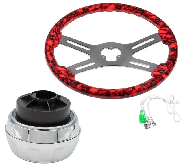 Steering Wheel 18" red 2"