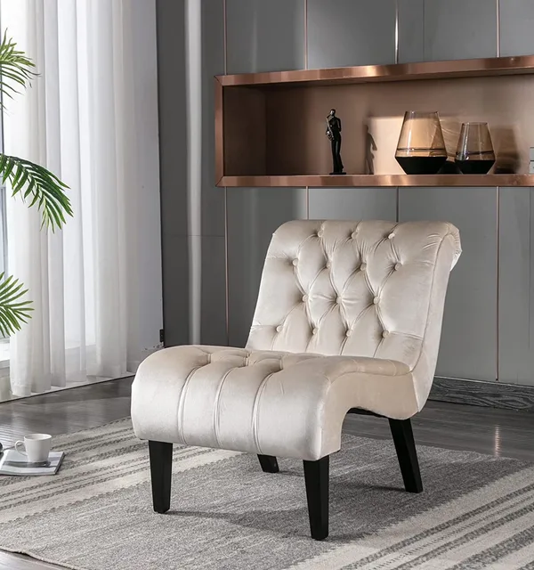 Accent Chair green beige 33.86'