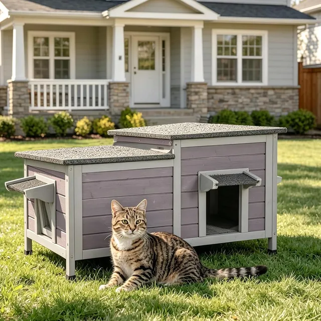 Furniture & Enrichment 39.1" weatherproof gray