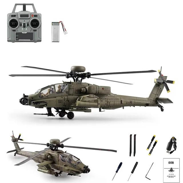 Helicopter Scale grey 7.7v 9.2cm