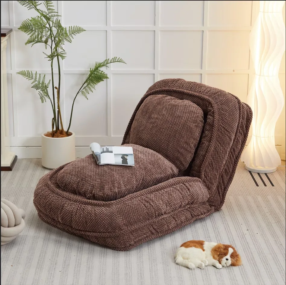 Bed adjustable gray brown
