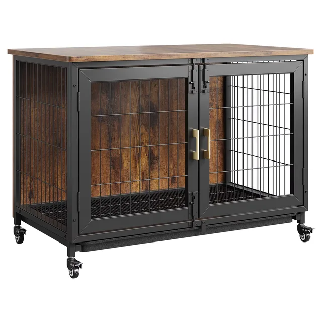 Dog Crate 37.4" black 25.6"