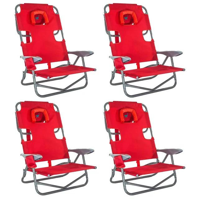 Lawn Chair 4 pack folding red