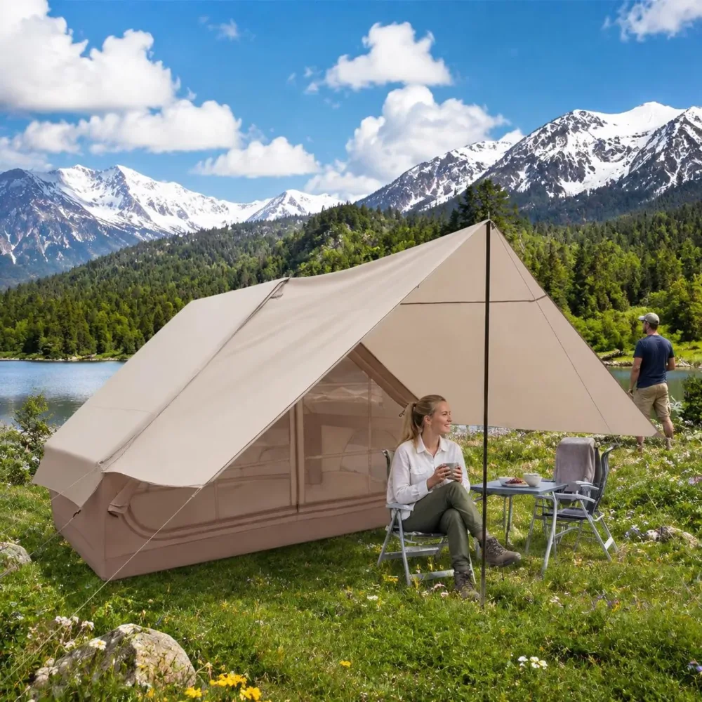 Camping Tent 6 person beige 3000mm