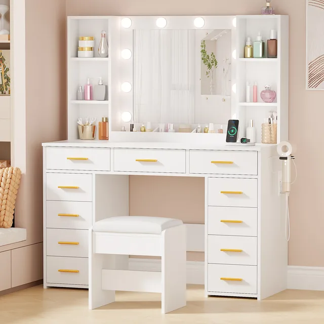 Lighted Mirror white adjustable led