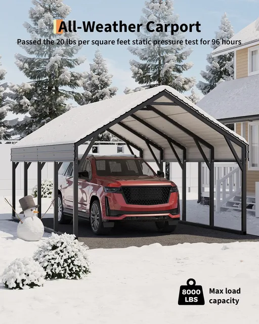 Metal Carport heavy-duty 3 people weatherproof