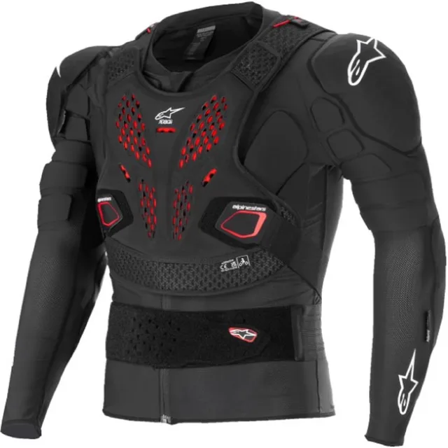 Jacket black red white